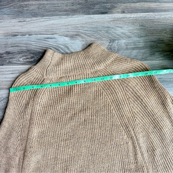Linda Anderson Button-Side Knit Cape Sweater Poncho – Camel Brown – One Size - Picture 12 of 15